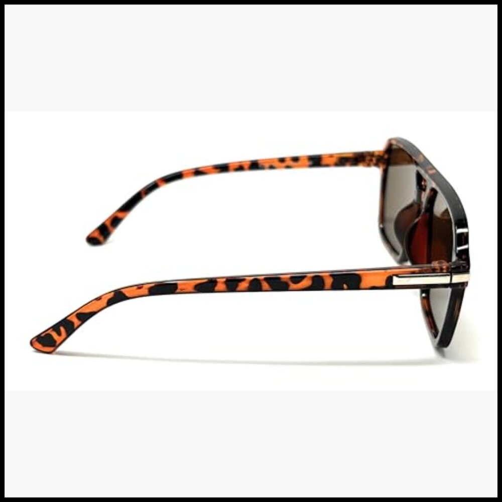 Retro Aviator Sunglasses Rectangular Frame UV400 … - image 4